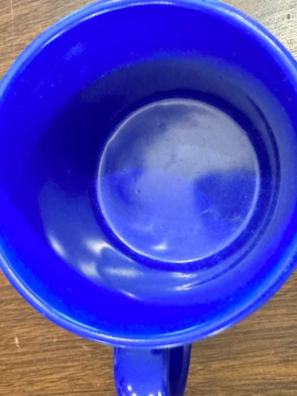 Vintage Walt Disney Donald Duck Blue Ceramic Mug Cup Angry Face Donald